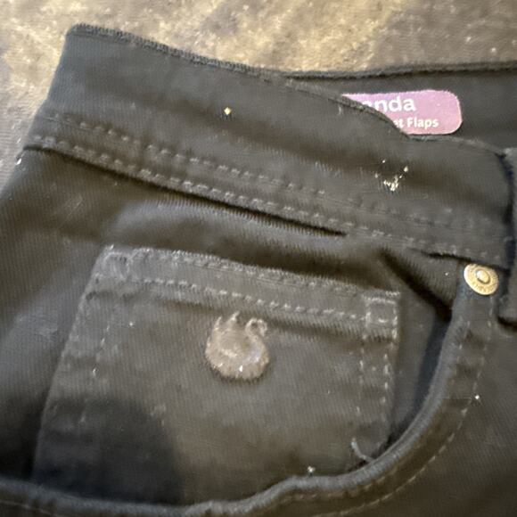 Gloria Vanderbilt-Amanda Jeans Womens with Back Pkt Flaps-Size 12 Average-Black - Picture 4 of 13